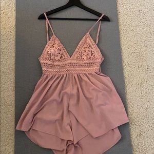 Mauve Detailed Romper